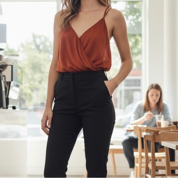 Green Envelope Tops - Green Envelope Terracotta Camisole Top large perfect for any occasion